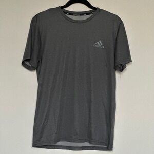 Adidas ClimaLite Mens Dark Gray Short Sleeve Athletic T Shirt‎ Size Medium
